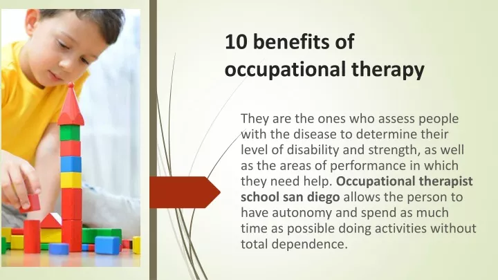 10 benefits of occupational therapy