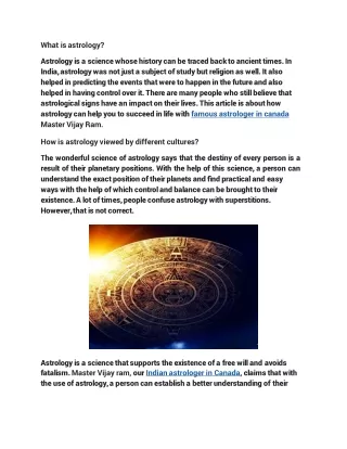 What is the best astrologer in Canada_