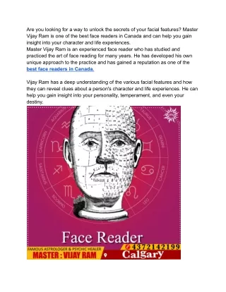 Unlocking the Secrets of Your Facial Features with Master  Vijay Ram_ The Best Face Reader