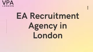 EA Recruitment Agency in London