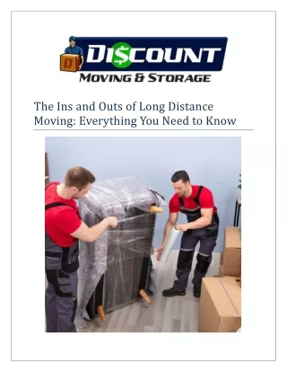 Long Distance Movers in Ottawa - www.discountmovingottawa.com