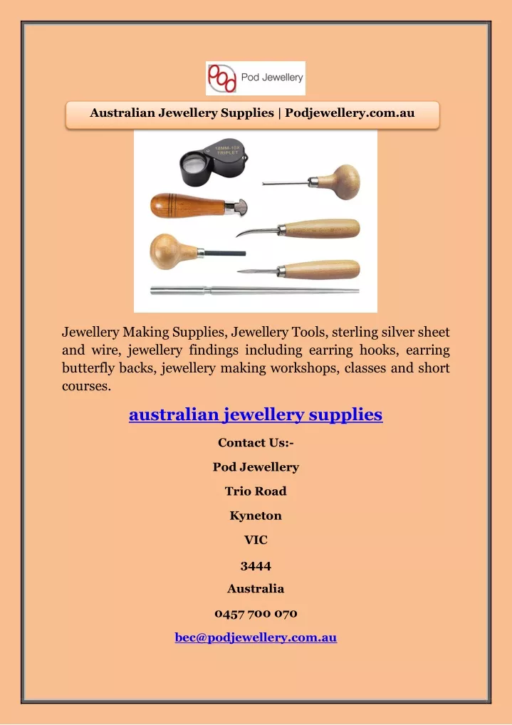 australian jewellery supplies podjewellery com au