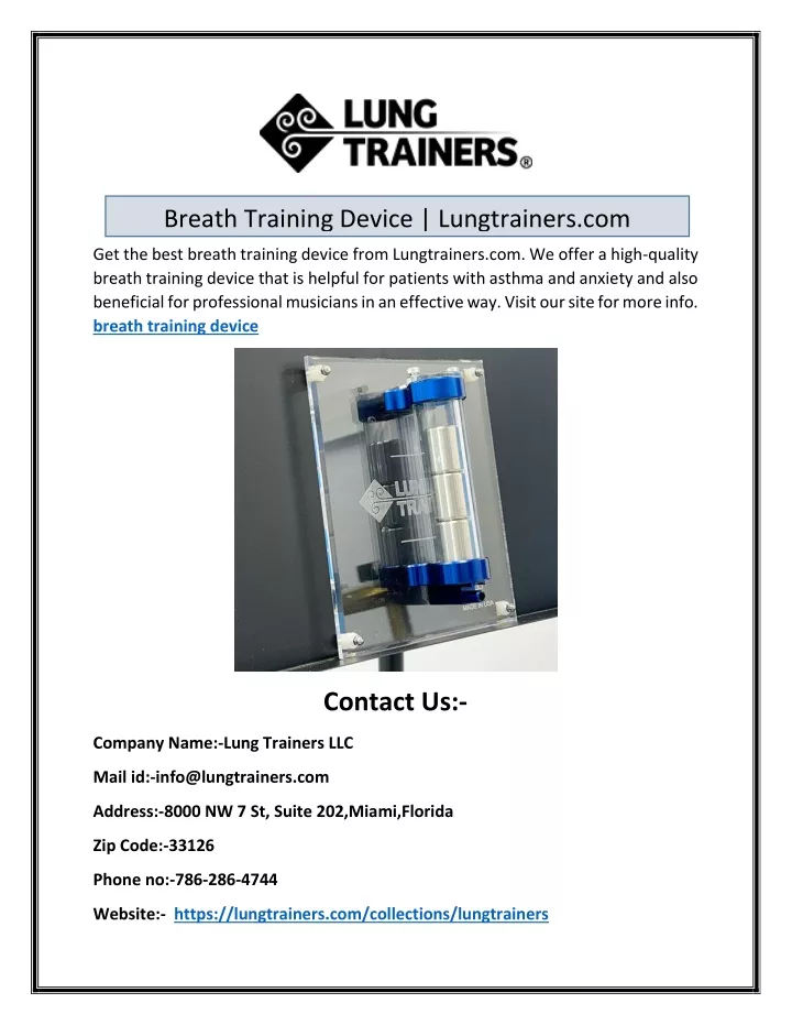 breath training device lungtrainers com