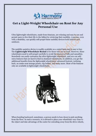 Rental Wheelchairs are Reasonably Priced