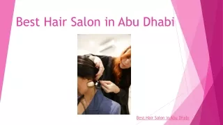 Best Hair Salon in Abu Dhabi