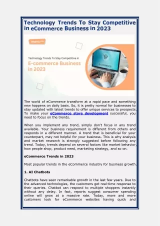 the world of ecommerce transform at a rapid pace
