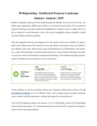 3d bioprinting intellectual property landscape