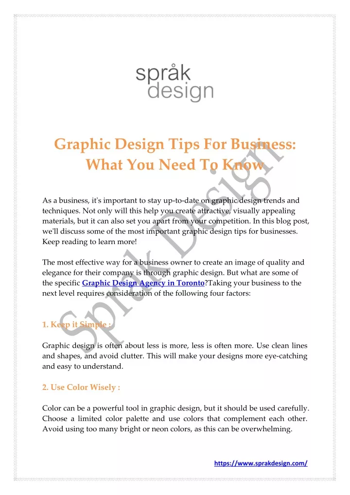 graphic design tips for business what you need