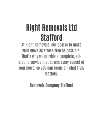 right removals ltd stafford at right removals