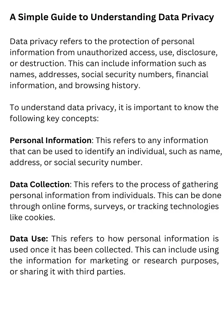 a simple guide to understanding data privacy