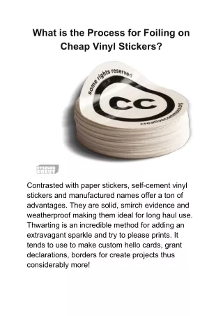 what is the process for foiling on cheap vinyl