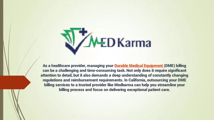 as a healthcare provider managing your durable