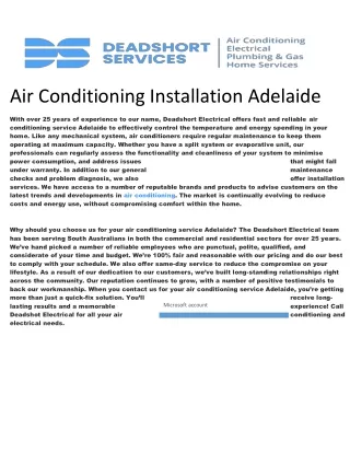 Air Conditioning Installation Adelaide