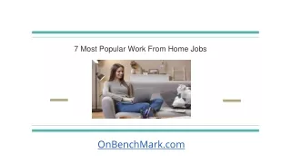 7 most popular work from home jobs