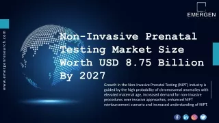 non invasive prenatal testing market size worth