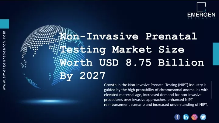 non invasive prenatal testing market size worth