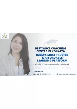 Best WBCS Coaching Centre In Kolkata