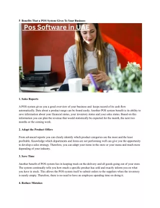5 benefits that a pos system gives to your