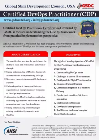 Reach Top of Your Career Ladder With Devops Practitioners (CDP) Certification