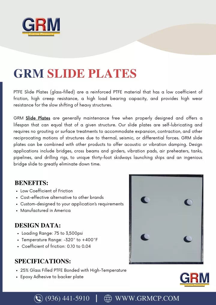 grm slide plates