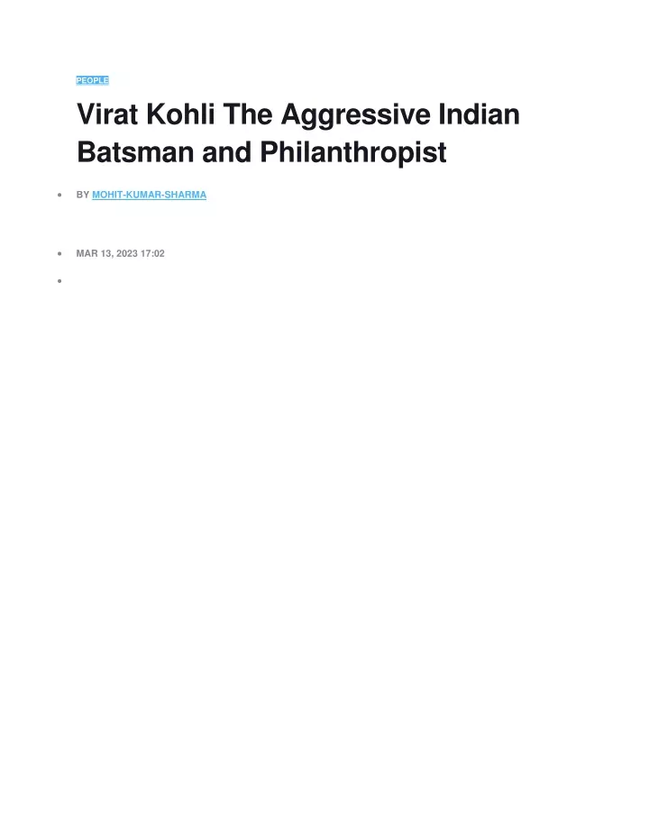 people virat kohli the aggressive indian batsman