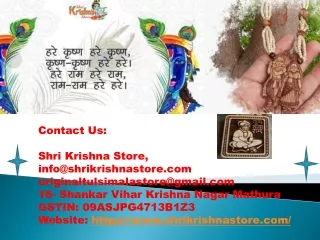 Bageshwar Dham Balaji Hanuman Ji  Tulsi Mala - Shrikrishnastore