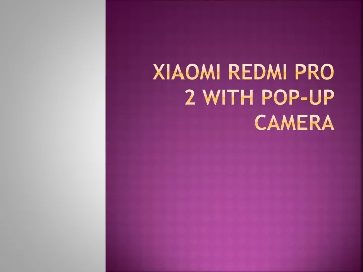xiaomi redmi pro 2 with pop up camera