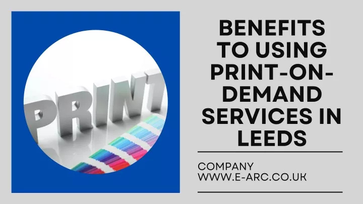 benefits to using print on demand services