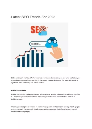 Latest SEO Trends For 2023