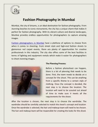 Fashion Photography in Mumbai