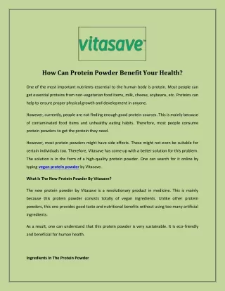 How Can Protein Powder Benefit Your Health