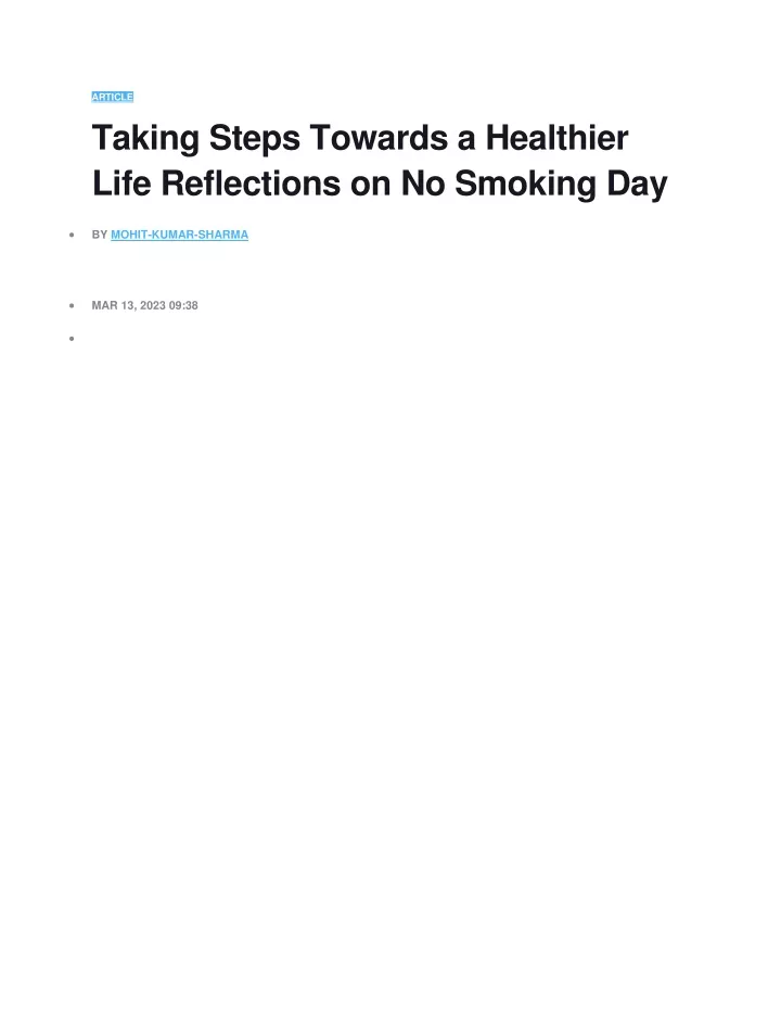 article taking steps towards a healthier life