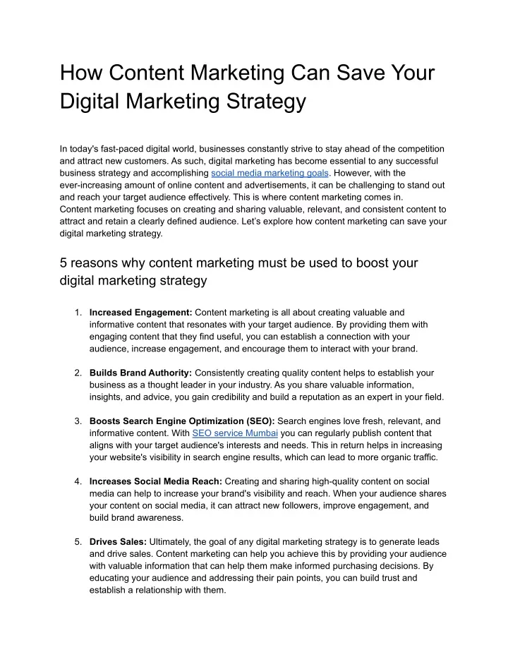 how content marketing can save your digital