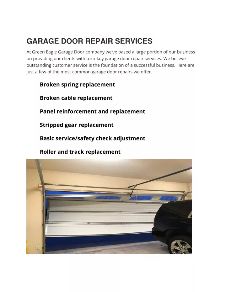 garage door repair services