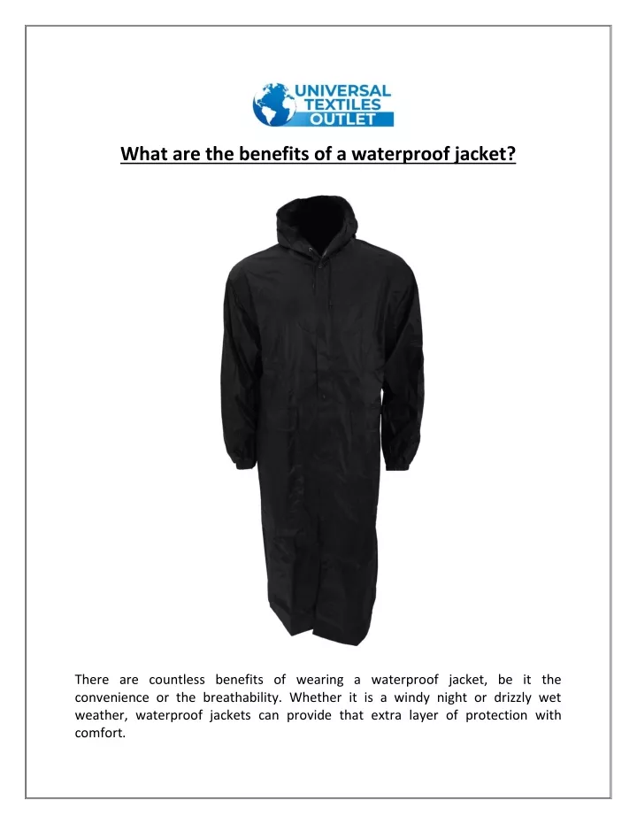 what are the benefits of a waterproof jacket