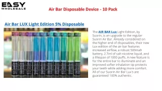 Air Bar Disposable Device - 10 Pack