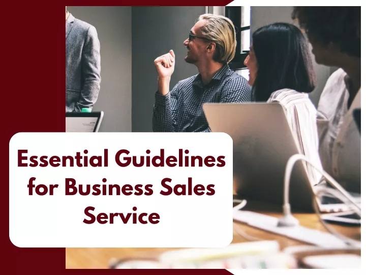 essential guidelines for business sales service