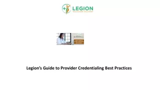 legion s guide to provider credentialing best