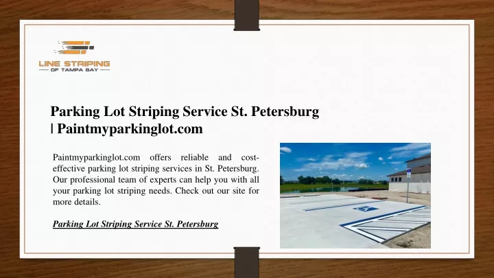 parking lot striping service st petersburg