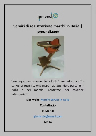 Servizi di registrazione marchi in Italia  Ipmundi