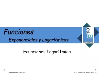 Ecuaciones Exponenciales y  Logaritmicas