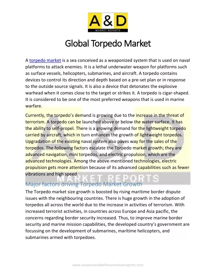 global torpedo market global torpedo market
