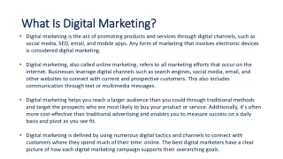 what is digital marketing what is digital