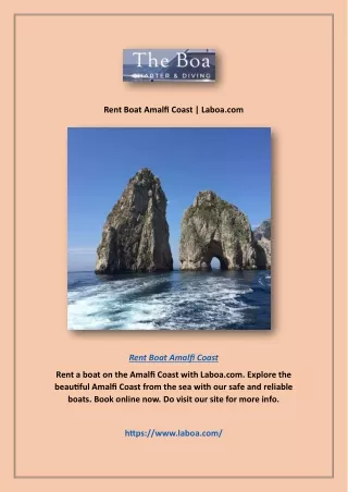 Rent Boat Amalfi Coast | Laboa.com
