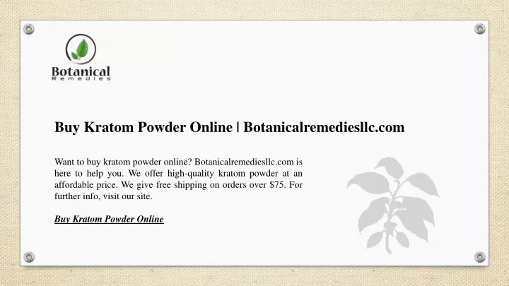 buy kratom powder online botanicalremediesllc com