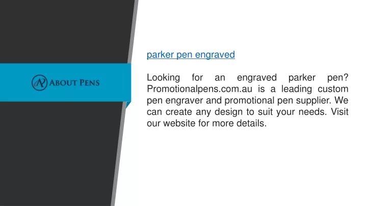 parker pen engraved looking for an engraved