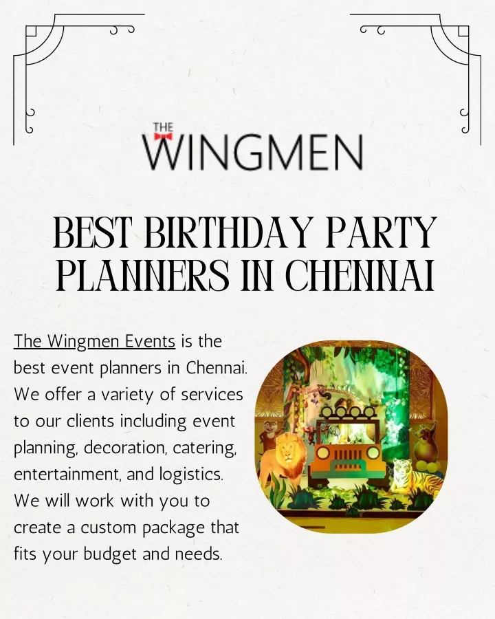 best birthday party planners in chennai