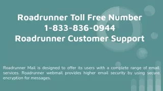 Roadrunner Toll Free Number 1-833-836-0944 Roadrunner Customer Support