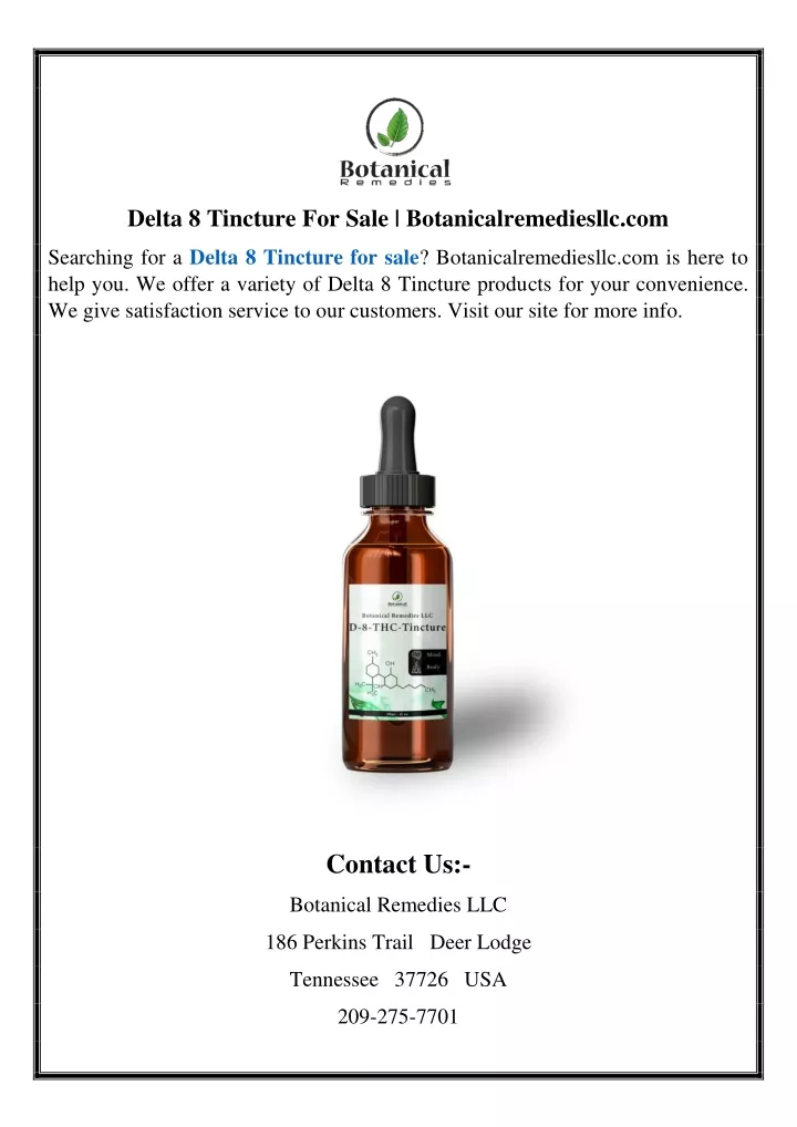 delta 8 tincture for sale botanicalremediesllc com