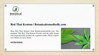 red thai kratom botanicalremediesllc com